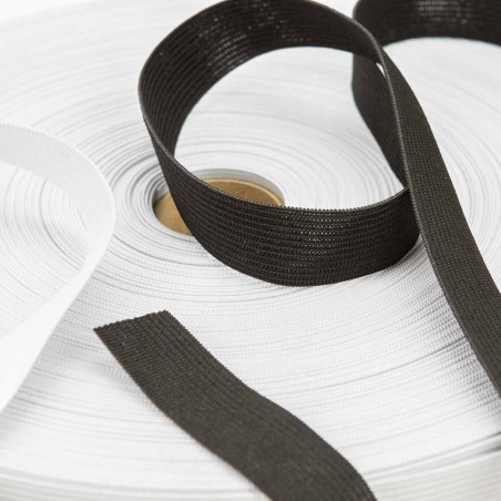 Elástico liso fino textil para cintura - Rollo 50 metros