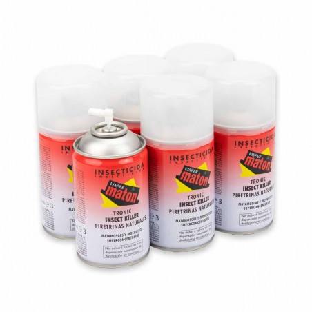 Pack 6 uds Insecticida aerosol vinfer matón tronic Piretrinas naturales moscas y mosquitos