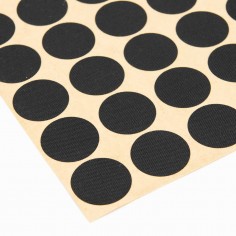 Etiquetas circulares negras adhesivas nylon refuerzo...