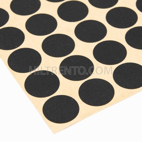 Etiquetas circulares negras adhesivas nylon...