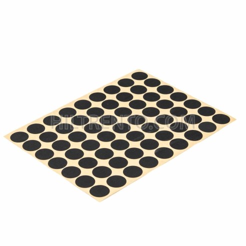 Etiquetas circulares negras adhesivas nylon...