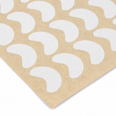 Etiquetas forma media luna blancas adhesivas nylon...
