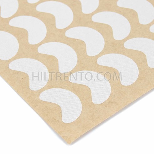 Etiquetas forma media luna blancas adhesivas...