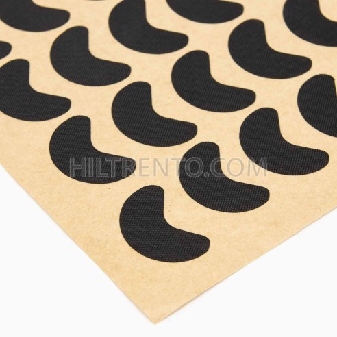 Etiquetas forma media luna negras adhesivas...