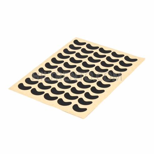 Etiquetas forma media luna negras adhesivas...