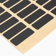 Etiquetas rectangulares negras adhesivas nylon refuerzo...