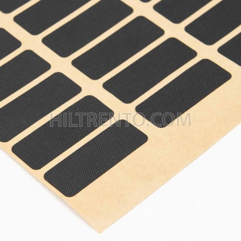 Etiquetas rectangulares negras adhesivas nylon...