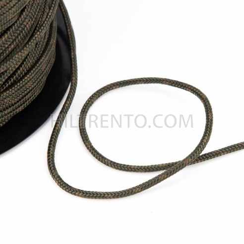 Cuerda trenzada poliéster 3 mm, fantasía verde...