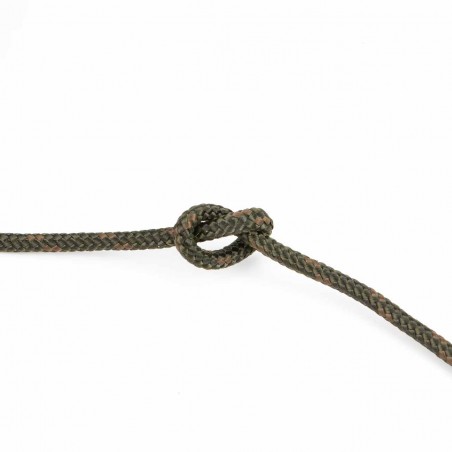 Cuerda trenzada poliéster 3 mm, fantasía verde militar-marrón, cordón para pulseras, manualidades, exterior - 100 metros