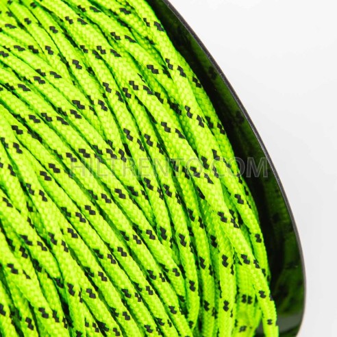 Cuerda trenzada poliéster 3 mm, fantasía verde...