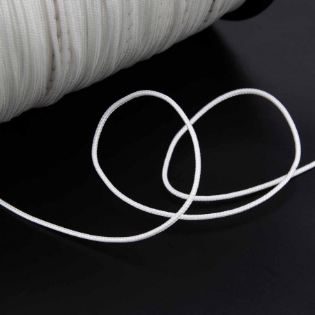 Cordón blanco 1.5 mm nylon, riel para cortinas y estores - 500 metros
