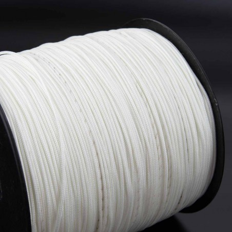 Cordón blanco 1.5 mm nylon, riel para cortinas y estores - 500 metros