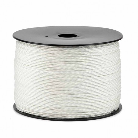 Cordón blanco 1.8 mm nylon, riel para cortinas y estores - 500 metros