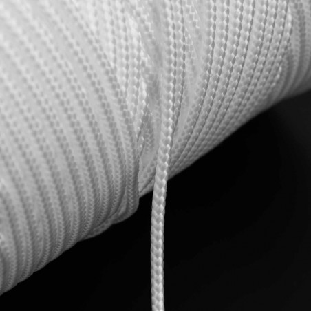Cordón blanco 3 mm polipropileno, riel para cortinas y estores - 200 metros