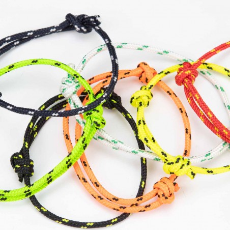 Cuerda trenzada poliéster 3 mm, fantasía blanco-verde, cordón para pulseras, manualidades, exterior - 100 metros