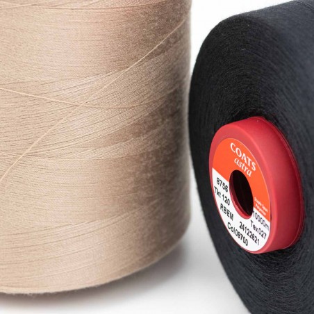 Hilo coats astra tkt 120, poliéster fibras cortas - Caja 10 Bobinas 10.000 mts