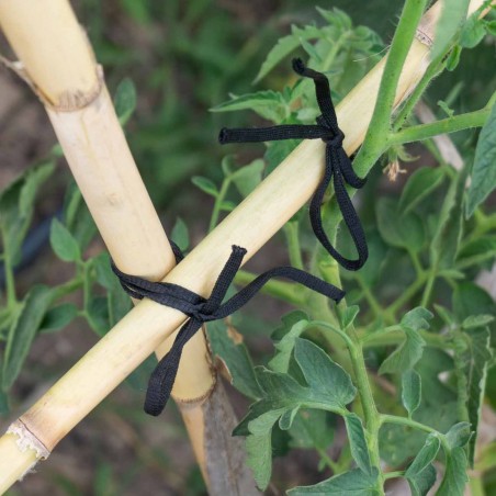 200 mts Goma elástica cuerda agrícola cinta negra cinta 5 mm, atar tomates y árboles, plana, hilo de entutorar