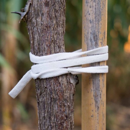 200 mts Goma elástica cuerda agrícola cinta blanca 7 mm, atar árboles y plantas, plana y suave, entutorar