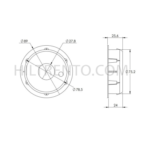 Tapa de plástico para tubo de cartón 76 mm
