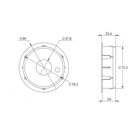 Tapa de plástico para tubo de cartón 76 mm