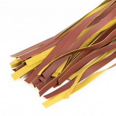 100 Tiras de cuero 15 mm x 1 m, piel auténtica de 1 mm de...