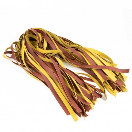 100 Tiras de cuero 15 mm x 1 m, piel auténtica de 1 mm de espesor (varios colores)