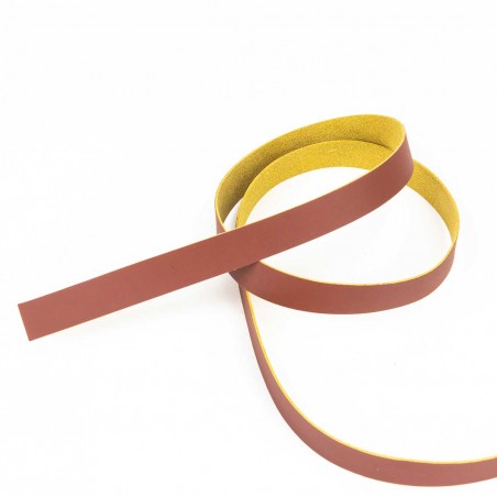 100 Tiras de cuero 15 mm x 1 m, piel auténtica de 1 mm de espesor (varios colores)