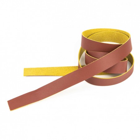 100 Tiras de cuero 15 mm x 1 m, piel auténtica de 1 mm de espesor (varios colores)